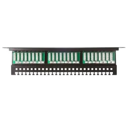 Patch panel 19'' Netrack 24-porty kat. 5e UTP, z półką
