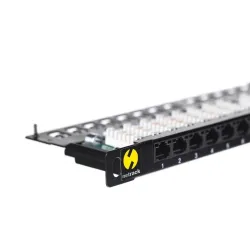 Patch panel 19'' Netrack 24-porty kat. 6 UTP, 0,5U z półką… | PartsPC.pl