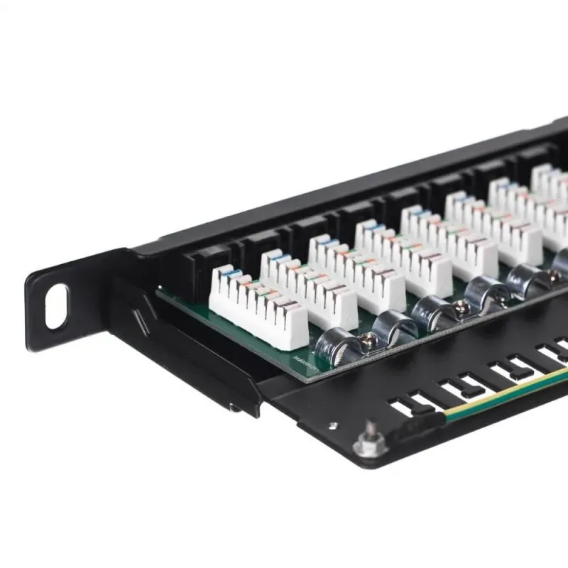 Patch panel 19'' Netrack 24-porty kat. 6 UTP, 0,5U z półką… | PartsPC.pl