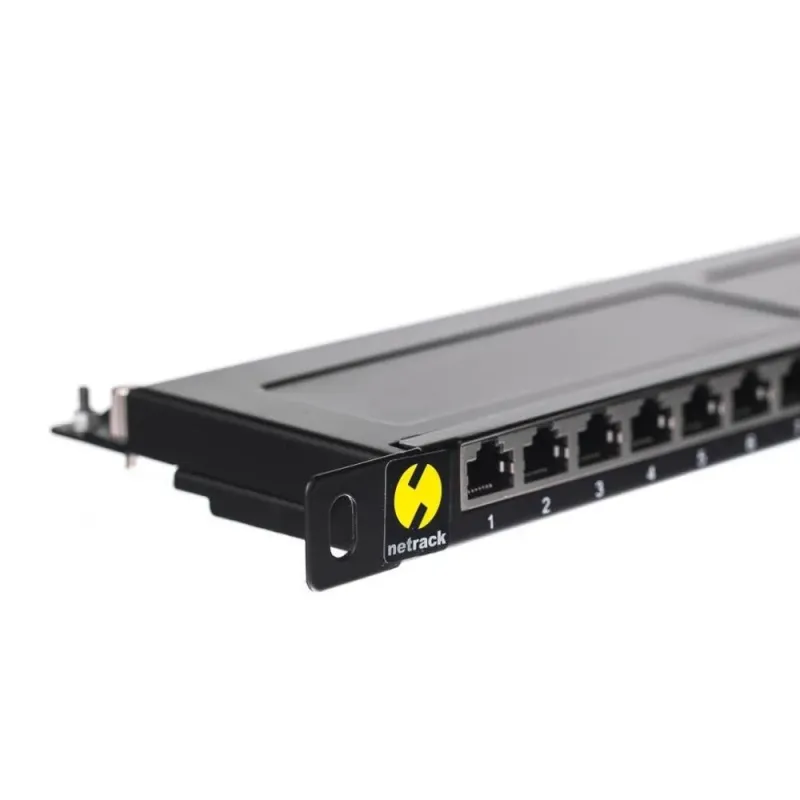 Patch panel 19'' Netrack 24-porty kat. 6 FTP, 0,5U z półką… | PartsPC.pl