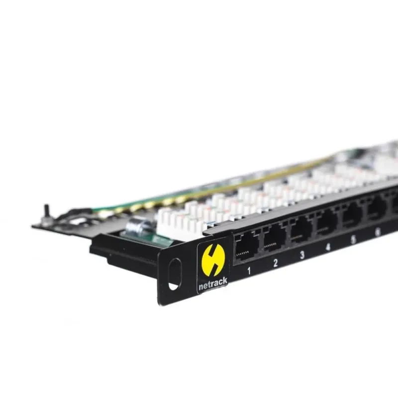 Patch panel 19'' Netrack 24-porty kat. 5e UTP, 0,5U/1U z | PartsPC.pl