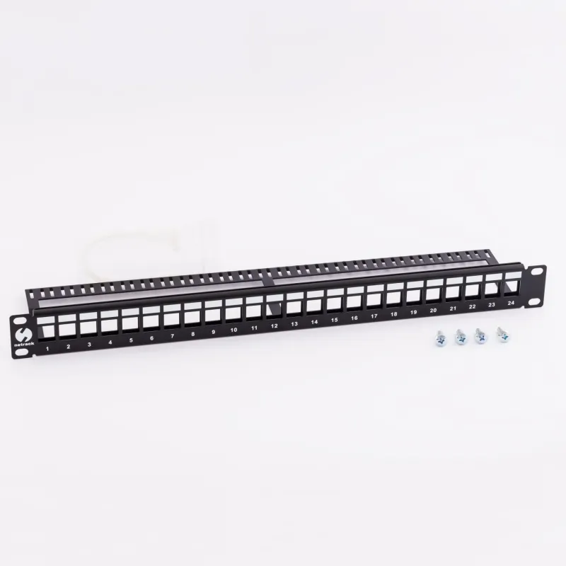 Patch panel keystone 19" 24-porty, UTP Netrack | PartsPC.pl