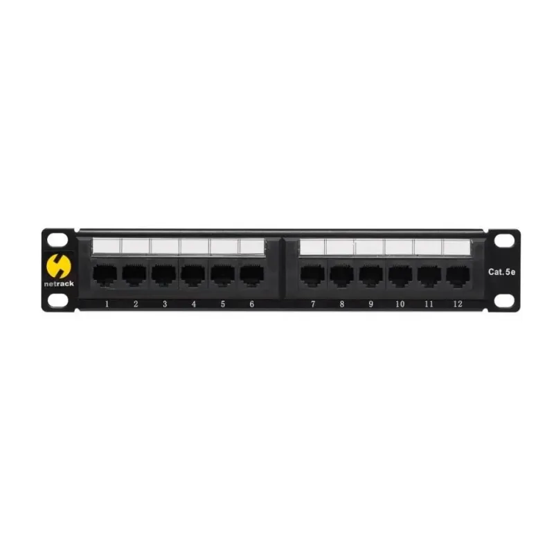 Patch panel 10'' Netrack 12-portów kat. 5e UTP | PartsPC.pl