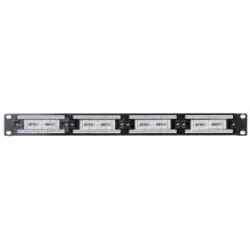 Patch panel RACK 19" 1U, 24 porty kat. 5e UTP, Netrack, | PartsPC.pl