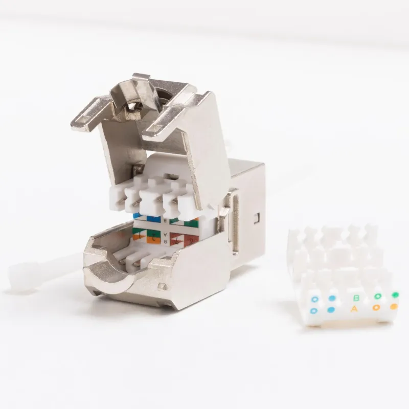 Moduł keystone Jack RJ45 kat. 5e FTP, beznarzędziowy | PartsPC.pl