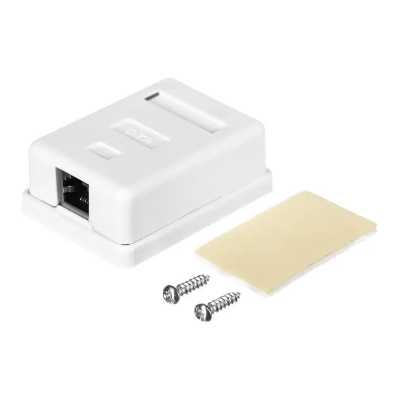 Gniazdo natynkowe kompletne 1xRJ45 8p8c FTP Cat5e LSA | PartsPC.pl