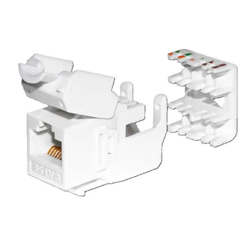 Moduł keystone Jack RJ45 kat. 5e UTP, beznarzędziowy Netrack, biały