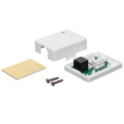 Gniazdo natynkowe kompletne 1xRJ45 8p8c UTP Cat6 LSA Netrack