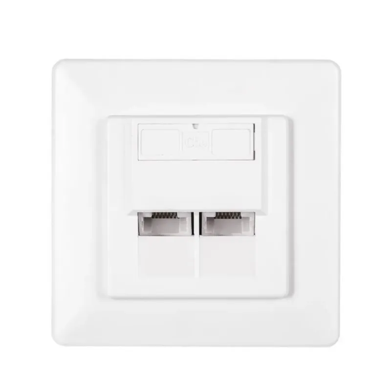 Gniazdo podtynkowe kompletne 2xRJ45 8p8c UTP Cat6 Netrack | PartsPC.pl