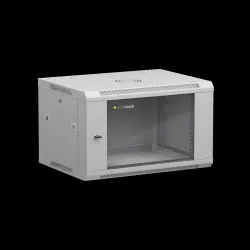 Szafa wisząca 19" Netrack, 6U/600x450mm – szary, drzwi | PartsPC.pl