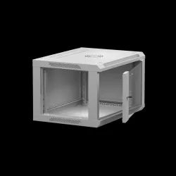 Szafa wisząca 19" Netrack, 6U/600x450mm – szary, drzwi | PartsPC.pl