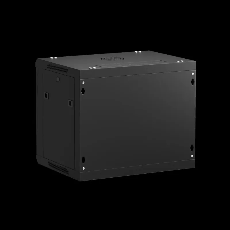 Szafa wisząca 19" Netrack, 9U/600x450mm – czarny, drzwi | PartsPC.pl