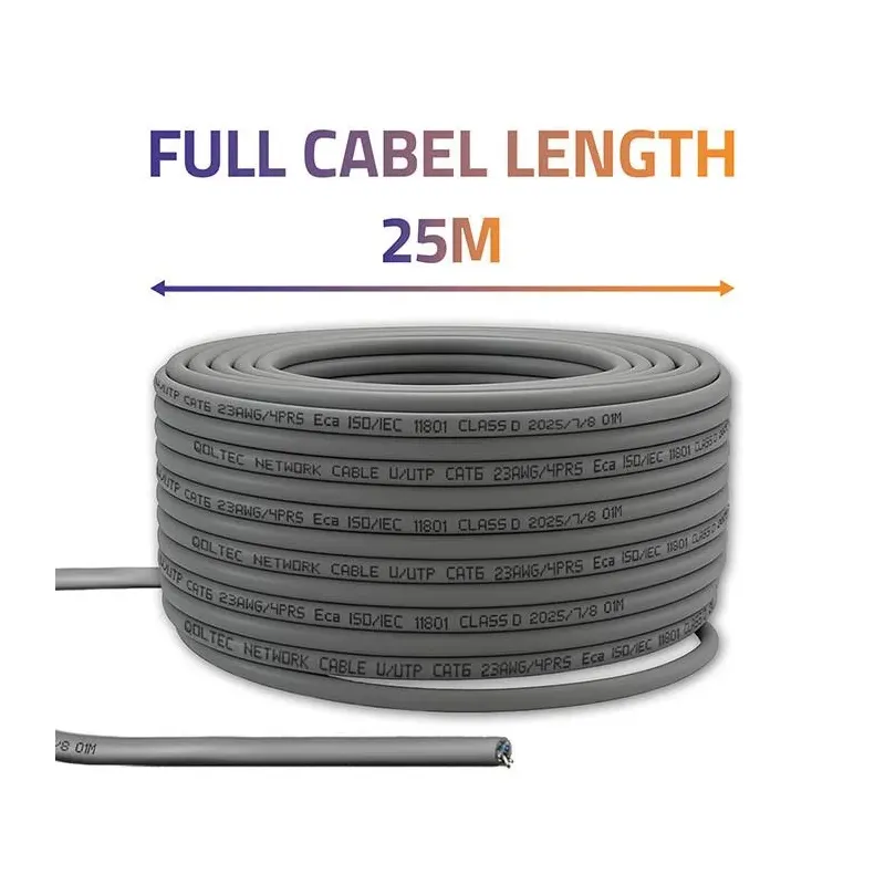 Kabel sieciowy Qoltec Patchcord skrętka UTP | Miedziany Cu | CAT6 | High