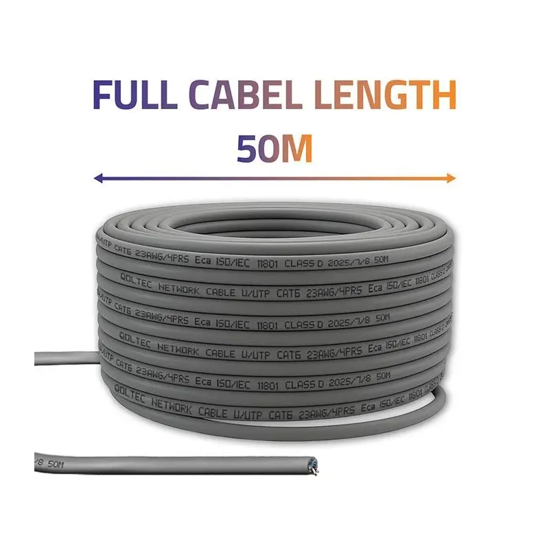 Kabel sieciowy Qoltec Patchcord skrętka UTP | Miedziany Cu | CAT6 | High