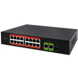 Switch niezarządzalny Qoltec przełącznik sieciowy Fast Ethernet PoE | 16x