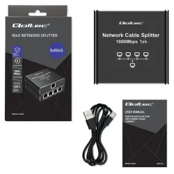 Switch niezarządzalny Qoltec mini rozdzielacz splitter | PartsPC.pl