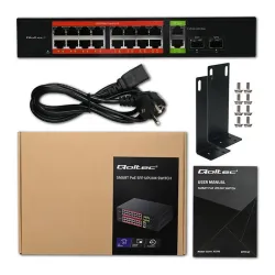 Switch niezarządzalny Qoltec przełącznik sieciowy Gigabit Ethernet PoE |