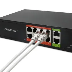 Switch niezarządzalny Qoltec przełącznik sieciowy Fast Ethernet PoE | 8x