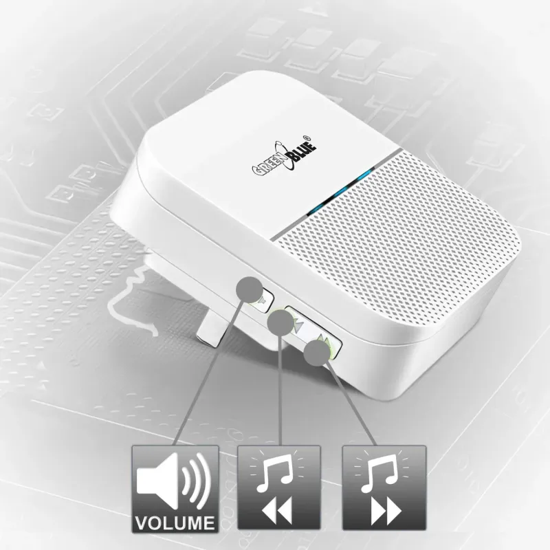 Sygnalizator wejścia bezprzewodowy Greenblue GB212 czujnik ruchu 52 melodie