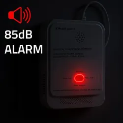 Czujnik wycieku gazu ziemnego i tlenku węgla Qoltec | alarm 85dB | LED