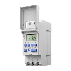 Programator czasowy Qoltec Elektroniczny na szynę DIN z wbudowaną baterią |
