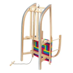 Sanki drewniane GreenBlue GB154 z siedziskiem i oparciem, długość 75cm