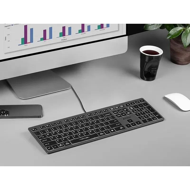 Klawiatura przewodowa A4Tech FSTYLER FX60H (White | PartsPC.pl