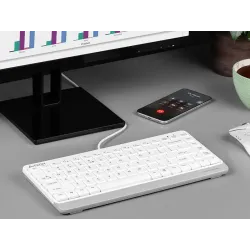 Klawiatura przewodowa mini A4Tech FSTYLER FK11 White | PartsPC.pl