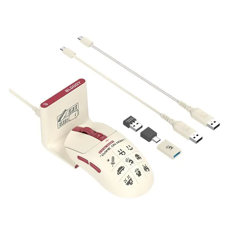 Mysz bezprzewodowa A4Tech Bloody R72 ULTRA DUO Pixels Red