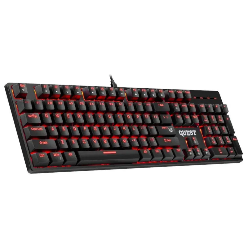 Klawiatura przewodowa Defender QUEST GK-596 MECHANICZNA podświetlana gaming