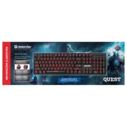 Klawiatura przewodowa Defender QUEST GK-596 MECHANICZNA podświetlana gaming