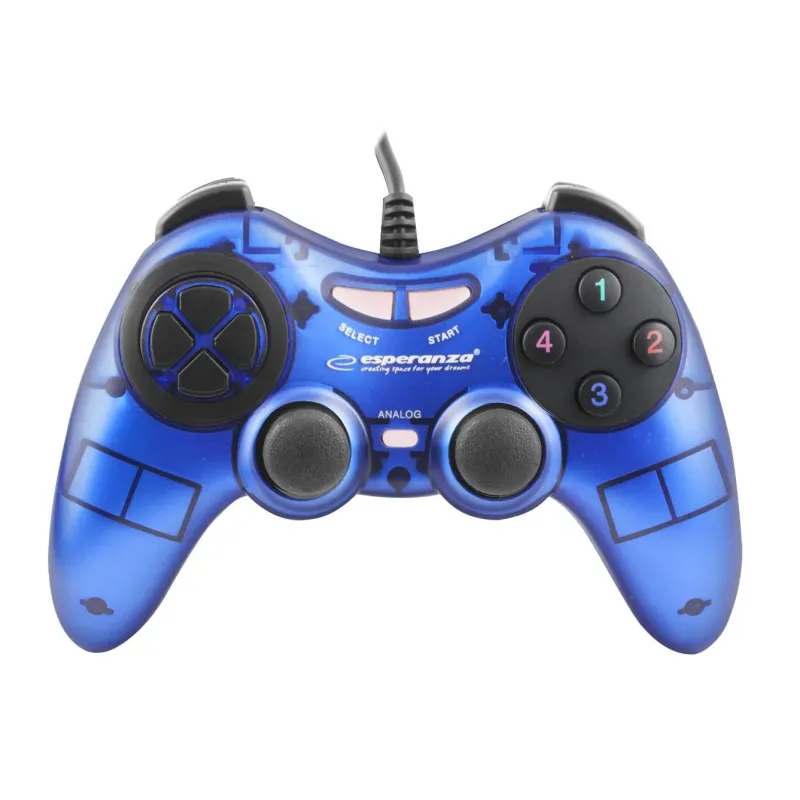 Gamepad PC USB Esperanza "Fighter" niebieski | PartsPC.pl