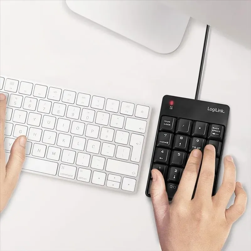 Klawiatura USB LogiLink ID0184 numeryczna, 19 klawiszy | PartsPC.pl