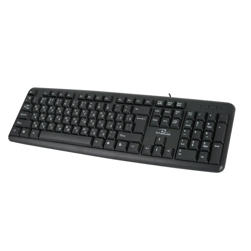 Klawiatura przewodowa Titanum TKR101 USB RUSSIAN czarna | PartsPC.pl