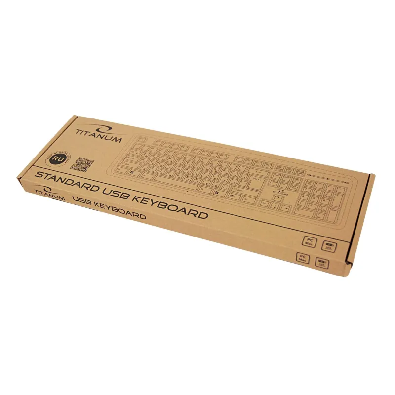 Klawiatura przewodowa Titanum TKR101 USB RUSSIAN czarna | PartsPC.pl