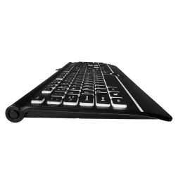 Klawiatura przewodowa Tracer Ofis PRO White lightening USB czarna