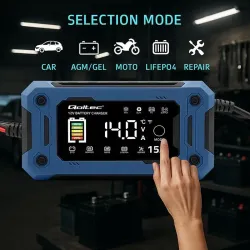 Ładowarka inteligentna Qoltec mikroprocesorowa 12V 15A | PartsPC.pl