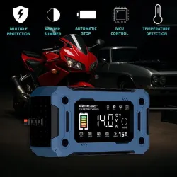 Ładowarka inteligentna Qoltec mikroprocesorowa 12V 15A | Prostownik z