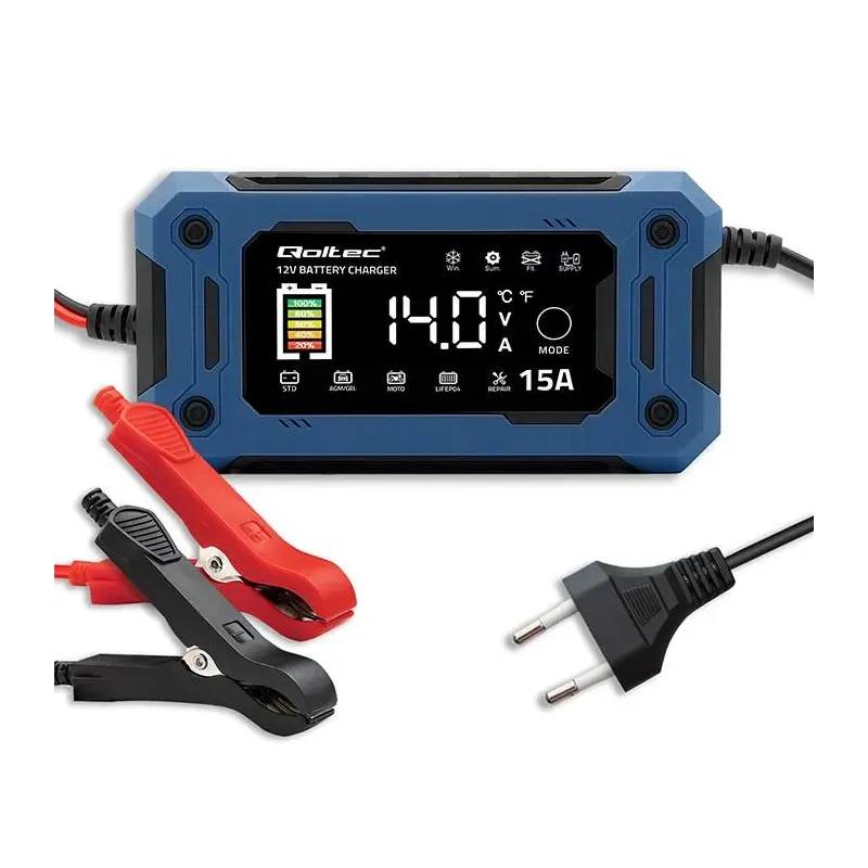 Ładowarka inteligentna Qoltec mikroprocesorowa 12V 15A | PartsPC.pl