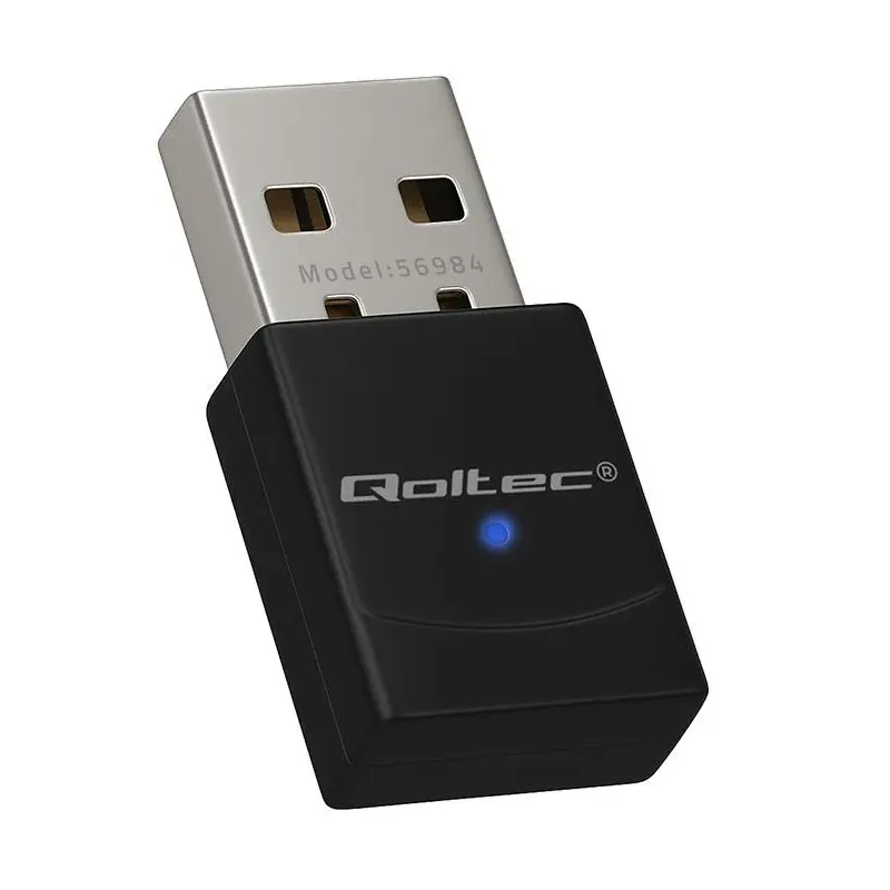 Adapter Wi-Fi Qoltec Bezprzewodowy | Standard AX | Bluetooth 5.4 | USB |
