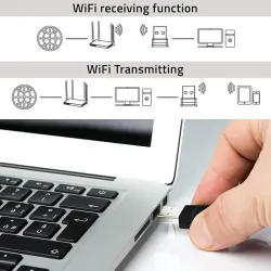 Adapter Wi-Fi Qoltec Bezprzewodowy | Standard AX | Bluetooth 5.4 | USB |