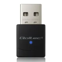 Adapter Wi-Fi Qoltec Bezprzewodowy | Standard AX | Bluetooth 5.4 | USB |