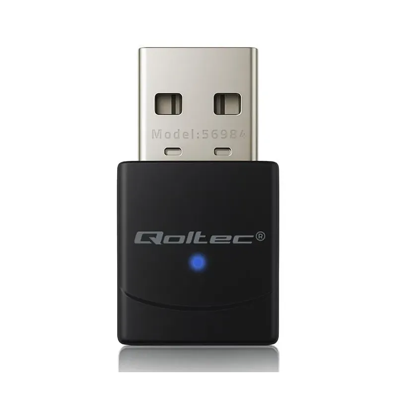 Adapter Wi-Fi Qoltec Bezprzewodowy | Standard AX | Bluetooth 5.4 | USB |