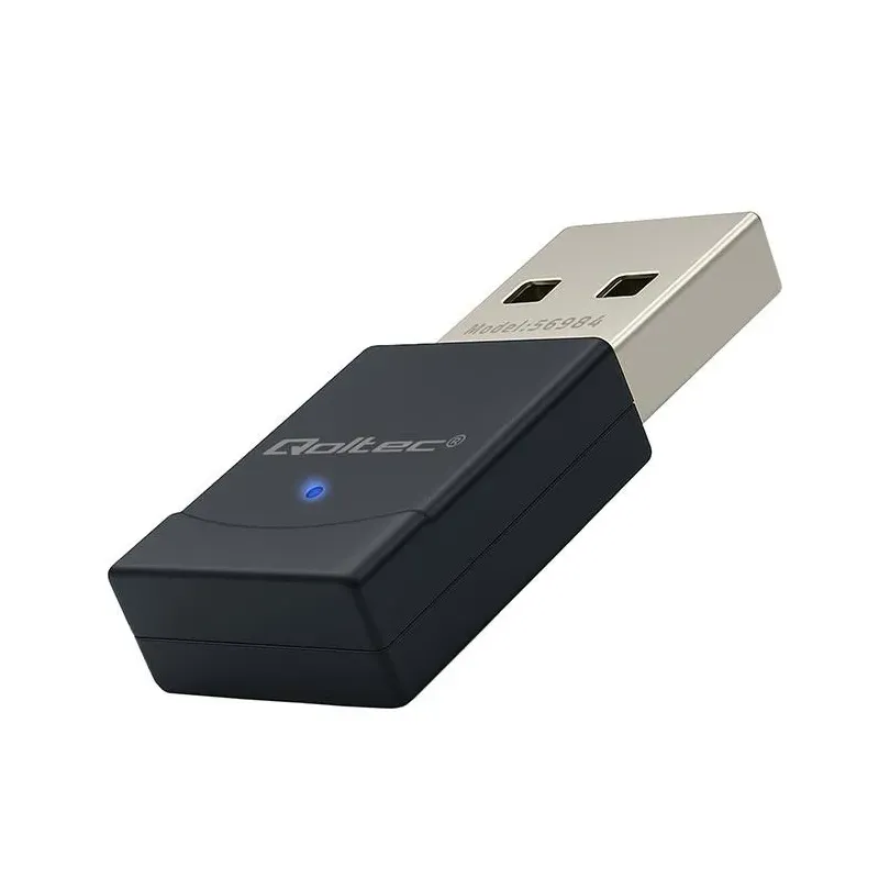 Adapter Wi-Fi Qoltec Bezprzewodowy | Standard AX | Bluetooth 5.4 | USB |