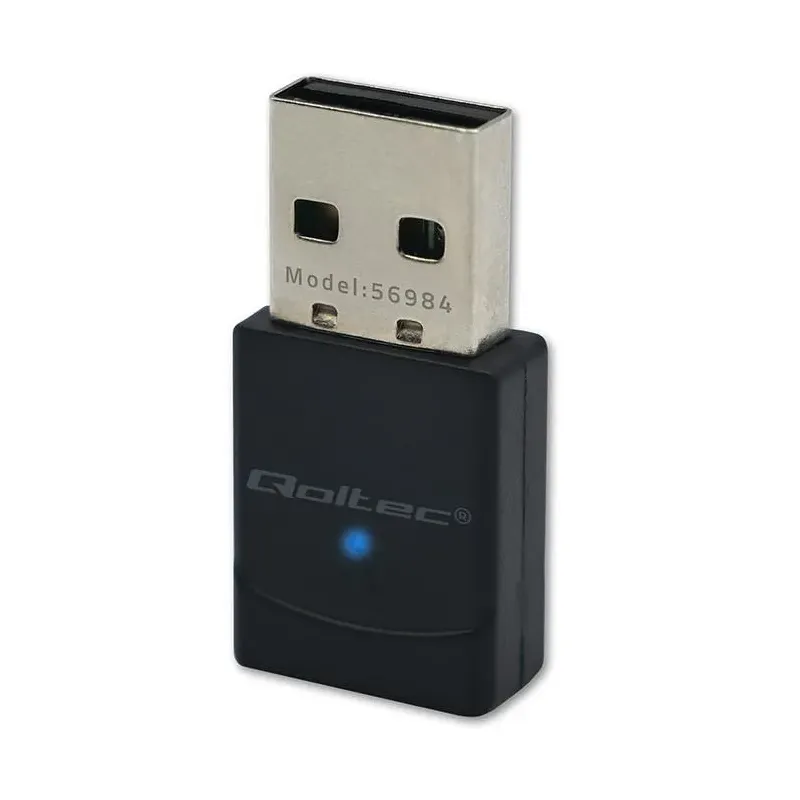 Adapter Wi-Fi Qoltec Bezprzewodowy | Standard AX | Bluetooth 5.4 | USB |