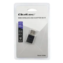 Adapter Wi-Fi Qoltec Bezprzewodowy | Standard AX | Bluetooth 5.4 | USB |