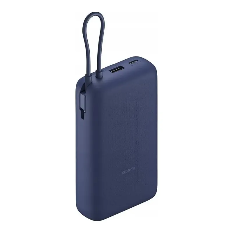 Powerbank Xiaomi 22,5W 20000mAh 2xUSB-C USB-A wbudowany kabel Blue