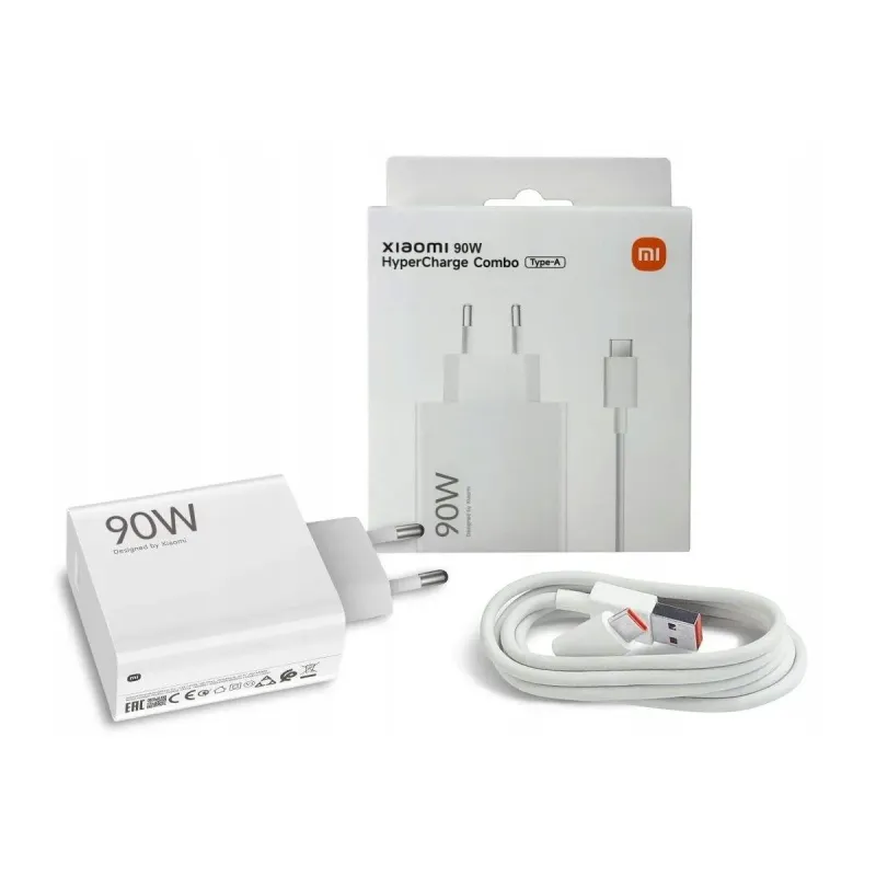 Ładowarka sieciowa Xiaomi 90W HyperCharge Combo 1x USB-A 6,1A biała