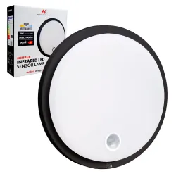 Lampa LED z czujnikiem ruchu Maclean MCE525 B, czujnik PIR, kolor czarny,