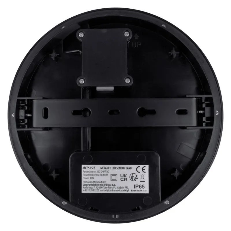 Lampa LED z czujnikiem ruchu Maclean MCE525 B, czujnik PIR, kolor czarny,